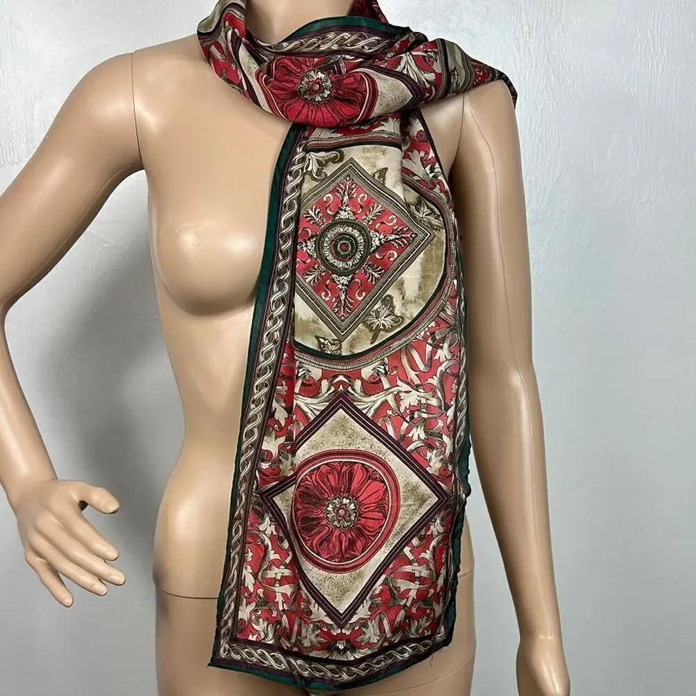 The Vera Studio Vintage Lightweight Printed Rectangle Scarf